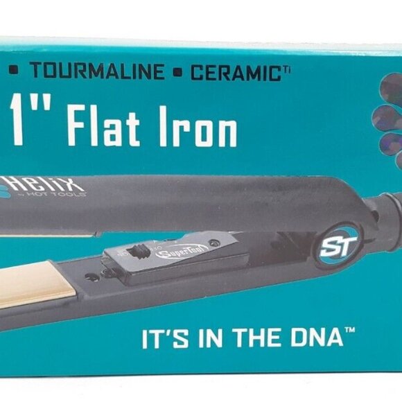 Hot Tools Helix 1" Flat Iron Supertool Ceramic Tourmaline Ionic Nanosilver 4200 - Picture 2 of 6